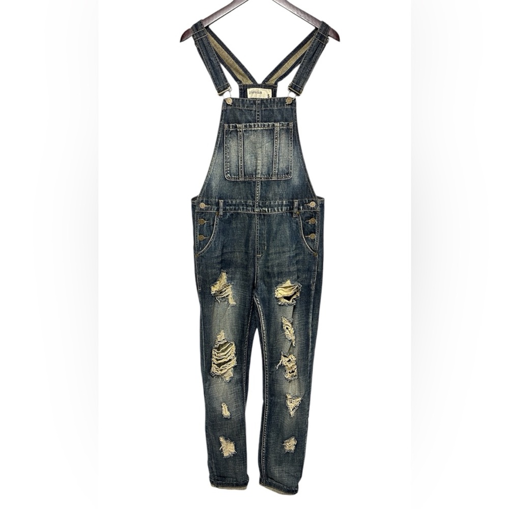 Pistola Distressed  Denim Overalls